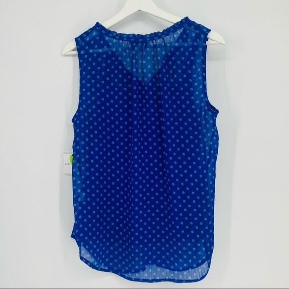 NWT Liz Claiborne Slvless Ruffle Henley sz Small - Picture 8 of 8